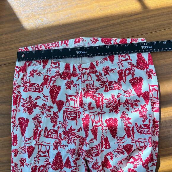 Burt's Bee Family Christmas PJ Set 2 Piece Set Red White Women's Size Medium - Picture 3 of 11